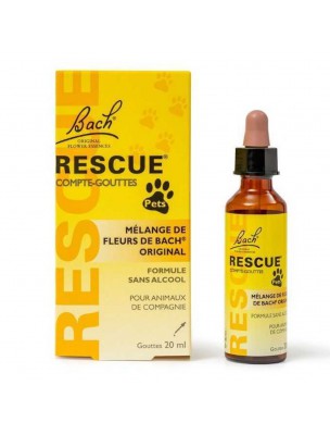 Image de Rescue Remedy Pets en gouttes - Stress des animaux 20 ml - Fleurs de Bach Original depuis Résultats de recherche pour "rescue original" dans "Bach"