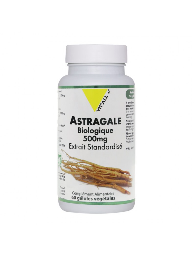 Image principale de la modale pour Astragale 500 mg Bio - Défenses naturelles 60 gélules végétales - Vit'all+