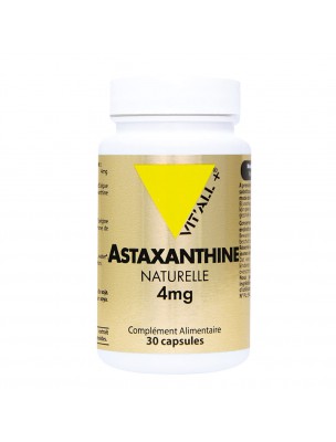Image de Astaxanthine Naturelle 4mg - Antioxydant 30 capsules - Vit'all+ depuis Découvrez nos compléments alimentaires naturels