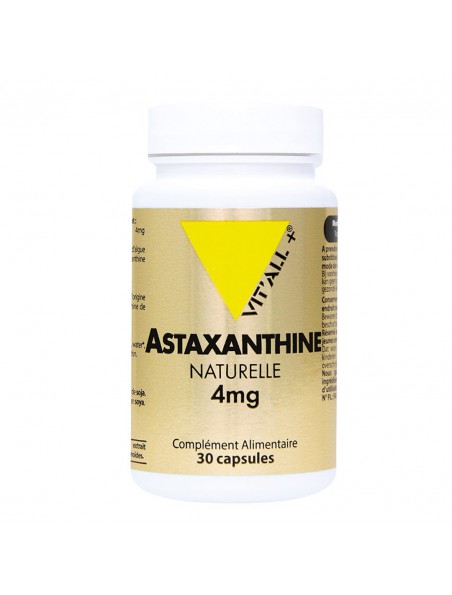 Image principale de Astaxanthine Naturelle 4mg - Antioxydant 30 capsules - Vit'all+
