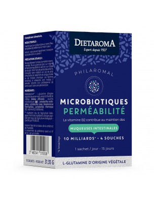 Image de Microbiotiques Perméabilité Philaromal - Flore Intestinale 15 Sachets - Dietaroma depuis Achetez les produits Dietaroma à l'herboristerie Louis (3)