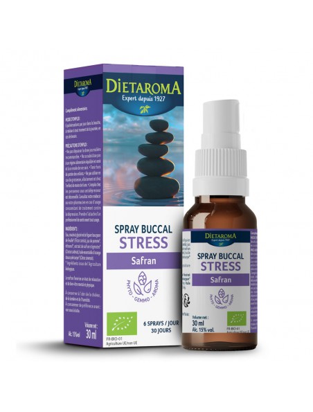 Achetez Spray Stress Bio - Détente et Relaxation 30 ml - Dietaroma à l'herboristerie Louis Image principale de Spray Stress Bio - Détente et Relaxation 30 ml - Dietaroma