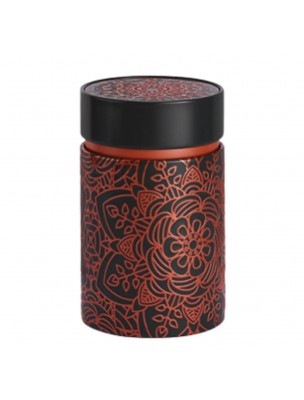 Image de Boîte à thé Mandala Noire pour 150 g de thé depuis Thés et eaux de fruits naturels | Produits de phytothérapie