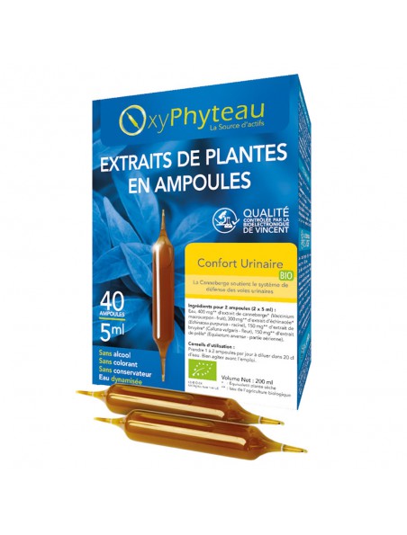 Image principale de Confort Urinaire Bio - Voies Urinaires 40 ampoules - Oxyphyteau