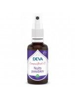 Image de Nuits Paisibles Bio - Détente et Sommeil paisible Composé floral n°2 Spray de 30 ml - Deva depuis Elixirs de Bach composés prêts à l'emploi - Produits de phytothérapie et d'herboristerie