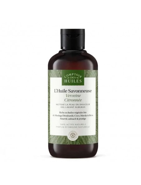 Achetez Huile Savonneuse Verveine Citronnée Bio - Gel Lavant Surgras 250ml - Comptoir des Huiles à l'herboristerie Louis Image principale de Huile Savonneuse Verveine Citronnée Bio - Gel Lavant Surgras 250ml - Comptoir des Huiles