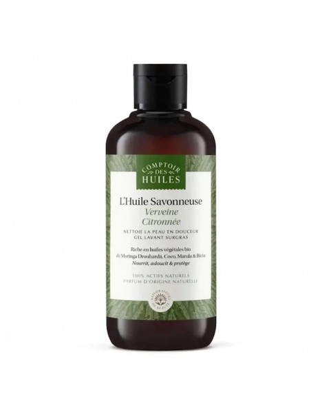 Image principale de Huile Savonneuse Verveine Citronnée Bio - Gel Lavant Surgras 250ml - Comptoir des Huiles