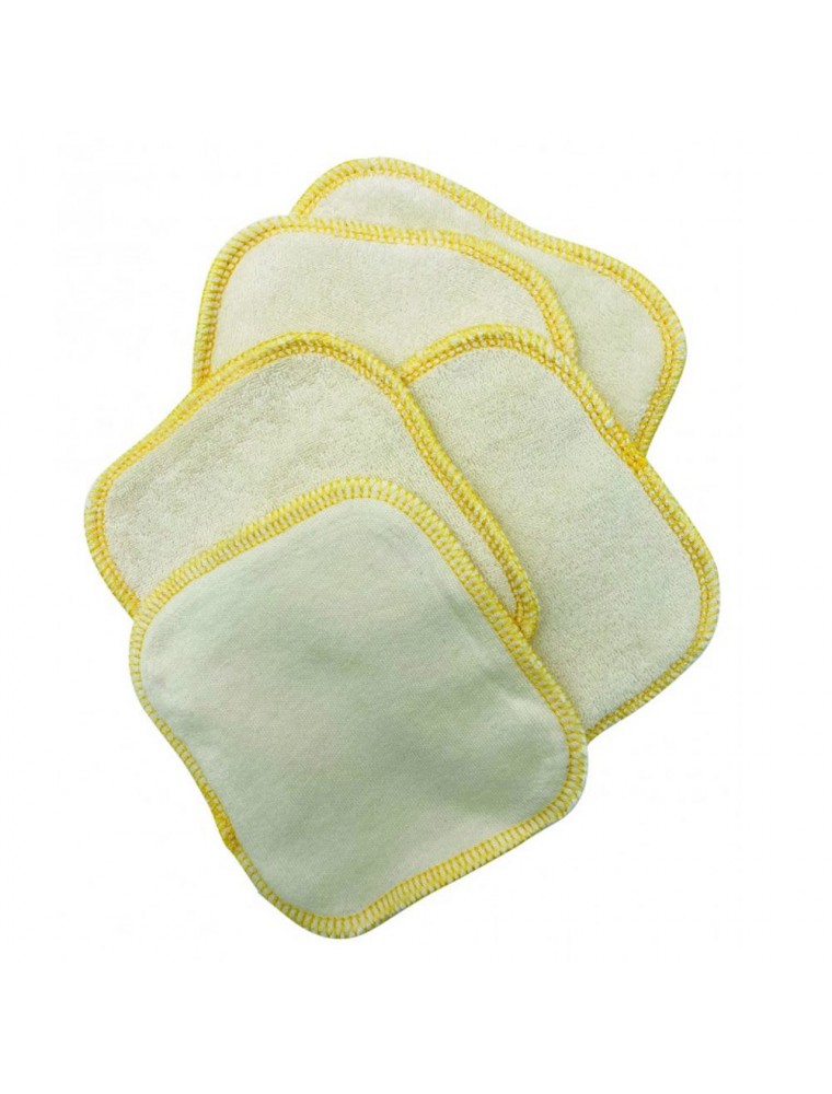 Image principale de la modale pour Lingettes Bébés Lavables 12x12 cm - Soin de la Peau Lot de 5 - Eco-conseils