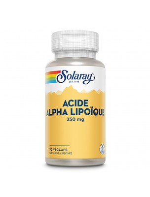 Image de Acide Alpha Lipoïque 250 mg - Anti-oxydant 30 capsules - Solaray depuis Découvrez nos compléments alimentaires naturels