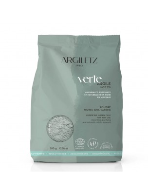 Image de Argile verte surfine - 300g - Argiletz depuis Argiles : Retrouvez tous nos produits de phytothérapie et d'herboristerie