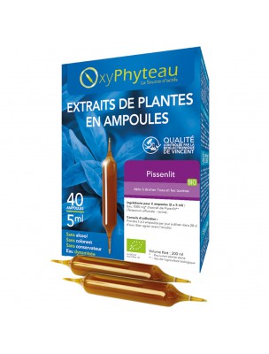 Image de Pissenlit Bio - Elimination 40 ampoules - Oxyphyteau depuis Achetez des ampoules de phytothérapie et d'herboristerie en ligne