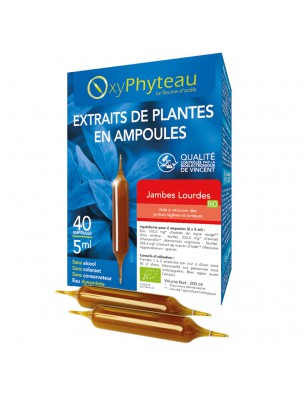 Image de Jambes Lourdes Bio - Circulation 40 ampoules - Oxyphyteau depuis Résultats de recherche pour "circulation-gelules"