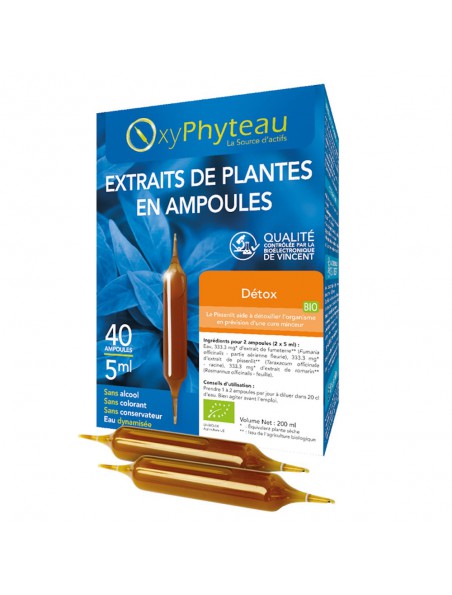 Image principale de Détox Bio - Elimination et Minceur 40 ampoules - Oxyphyteau