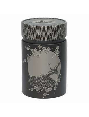 Image de Boîte à thé Komorebi Noire pour 150 g de thé depuis Théière en Verre et Acier Inox 1,1L - Filtre inclus