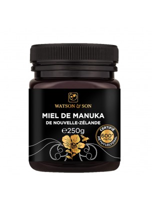 Image de Miel de Manuka - Miel de Nouvelle-Zélande MGO 600+ 250g - Watson and Son depuis Produits des Abeilles - Achetez vos produits phytothérapeutiques en ligne