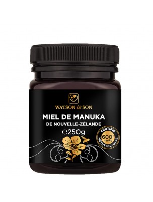 Image de Miel de Manuka - Miel de Nouvelle-Zélande MGO 600+ 250g - Watson and Son depuis Produits des Abeilles - Achetez vos produits phytothérapeutiques en ligne (2)