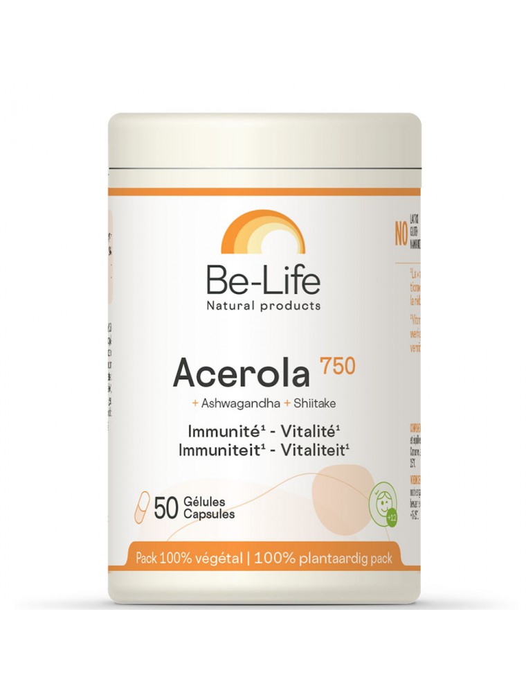 Image principale de la modale pour Acerola 750 - Immunité et Vitalité 50 gélules - Be-Life