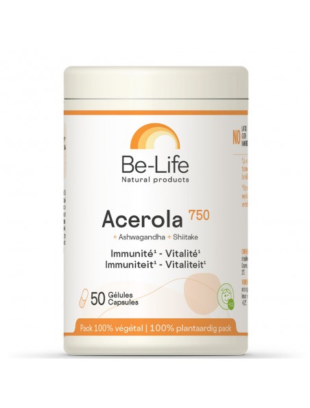 Image principale de Acerola 750 - Immunité et Vitalité 50 gélules - Be-Life