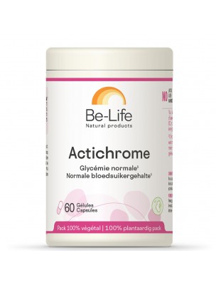 Image de Actichrome - Glycémie normale et Energie 60 gélules - Be-Life via Diabliss - Sucre de Canne aux Herbes 500g