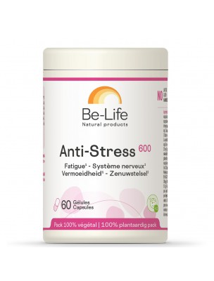 Image de Anti-Stress 600 - Nervosité et Fatigue chronique 60 gélules - Be-Life depuis Commandez les produits Be-Life à l'herboristerie Louis