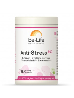 Image de Anti-Stress 600 - Nervosité et Fatigue chronique 60 gélules - Be-Life via Détente Plexus Bio - Stick aux huiles essentielles - Abiessence