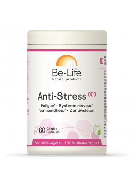 Anti-Stress 600 - Nervosité et Fatigue chronique 60 gélules - Be-Life