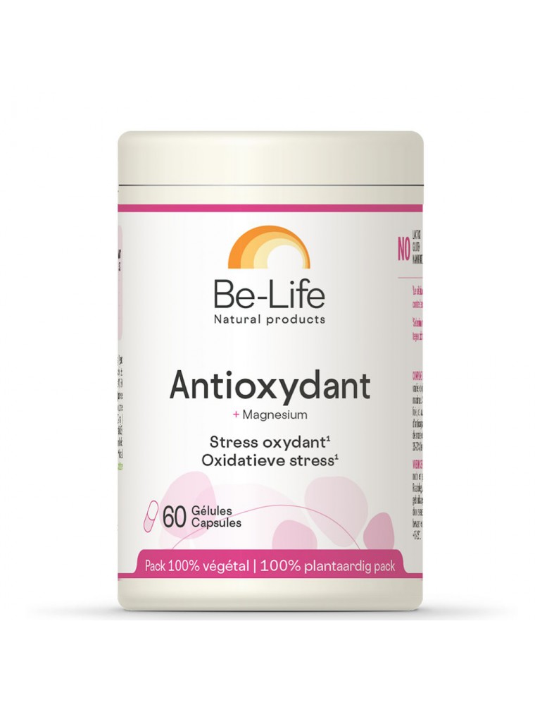 Image principale de la modale pour Antioxydant - Sélénium, Magnésium, vitamines et Curcuma 60 gélules - Be-Life