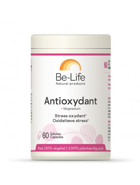 Image principale de Antioxydant - Sélénium, Magnésium, vitamines et Curcuma 60 gélules - Be-Life
