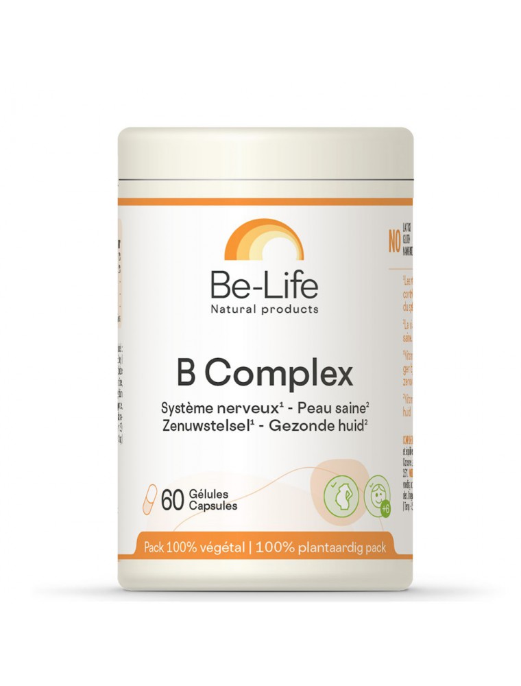 Image principale de la modale pour B Complex (Vitamines du groupe B) - Peau saine et Système nerveux 60 gélules - Be-Life