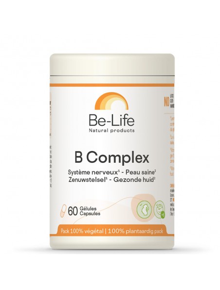 B Complex (Vitamines du groupe B) - Peau saine et Système nerveux 60 gélules - Be-Life
