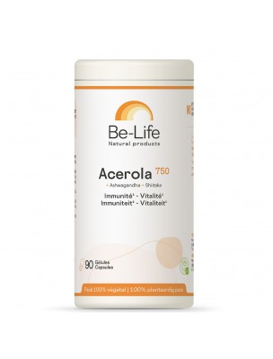 Petite image du produit Acerola 750 - Immunité et Vitalité 90 gélules - Be-Life