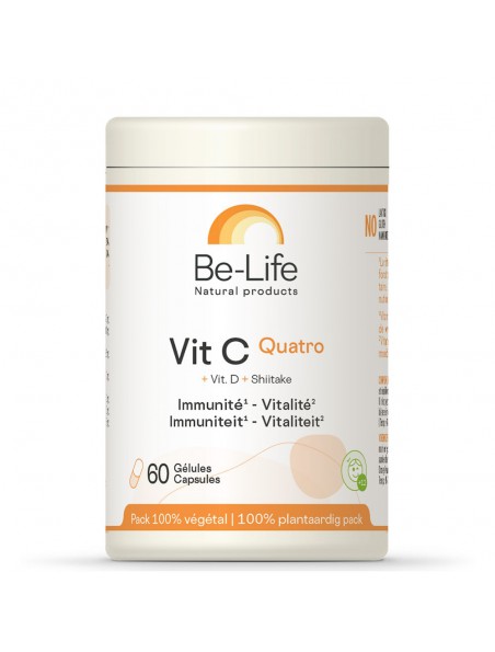 Image principale de Vit C Quatro - Immunité et Vitalité 60 gélules - Be-Life