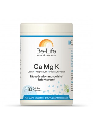 Image de Ca Mg K - Confort et Tonus musculaire 60 gélules - Be-Life depuis Magnésium Mg | Produits de phytothérapie et d'herboristerie en ligne