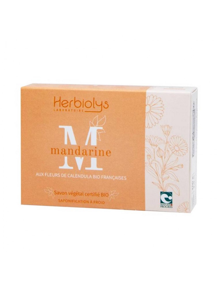 Image principale de la modale pour Savon Provence Mandarine Bio - Calendula 100G - Herbiolys
