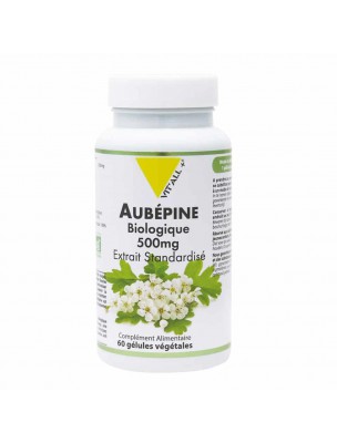 Image de Aubépine 500mg Bio - Coeur et Stress 60 gélules végétales - Vit'all+ via Vitamine B1 100mg - Coeur et Détente - Vit'all+