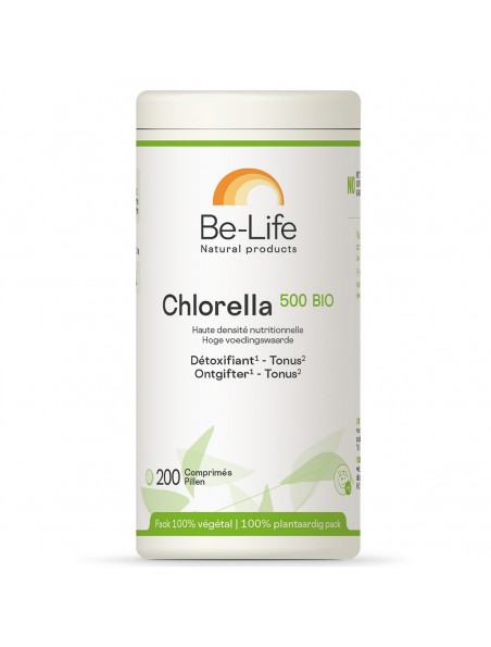 Image principale de Chlorella 500 BIO - Détox et Tonus 200 comprimés - Be-Life