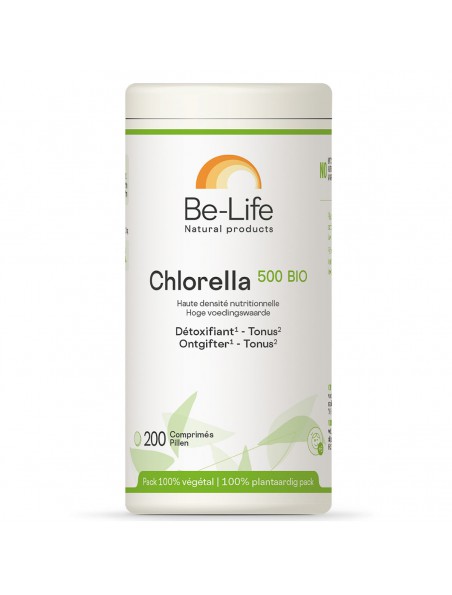 Achetez Chlorella 500 BIO - Détox et Tonus 200 comprimés - Be-Life à l'herboristerie Louis Image principale de Chlorella 500 BIO - Détox et Tonus 200 comprimés - Be-Life
