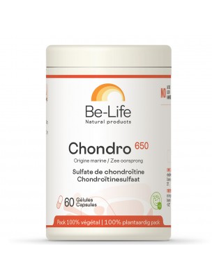 Image de Chondro 650 - Articulations et Cartilage 60 gélules - Be-Life depuis Chondroïtine - MSM - Glucosamine : produits naturels pour les articulations