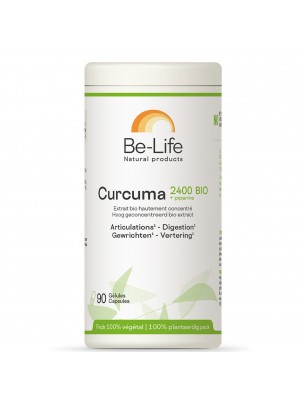 Image de Curcuma et Poivre noir 2400 Bio - Articulations et Digestion 90 gélules - Be-Life depuis Résultats de recherche pour "Ayurvedic Solid"