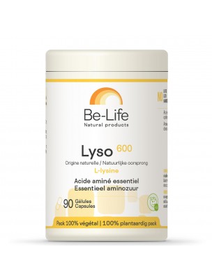 Image de L-Lysine Lyso 600 mg - Herpès et fatigue 90 gélules - Be-Life depuis Achetez des acides aminés de qualité supérieure