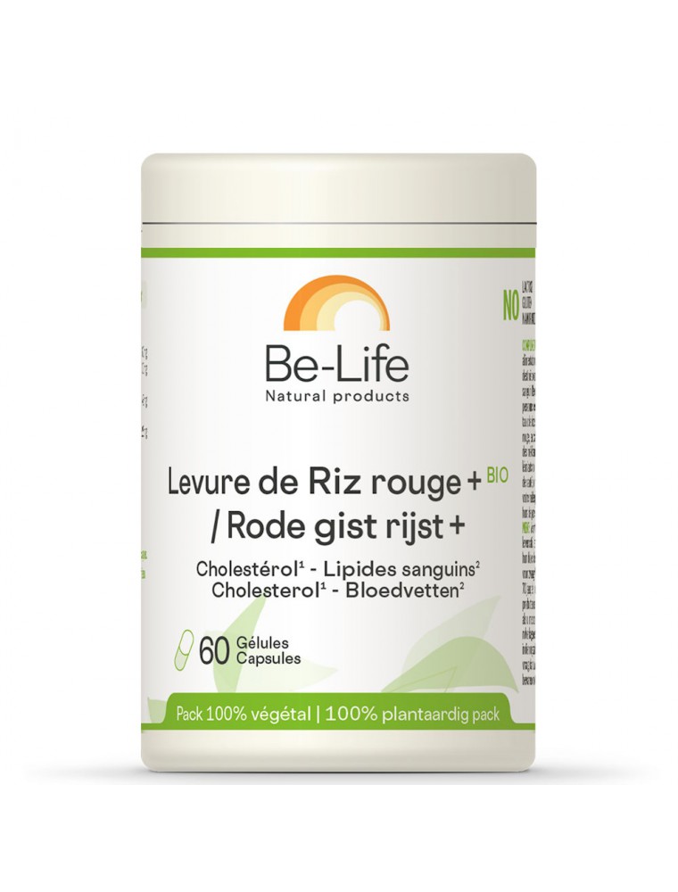 Image principale de la modale pour Levure de Riz rouge + Bio - Cholestérol 60 gélules - Be-Life