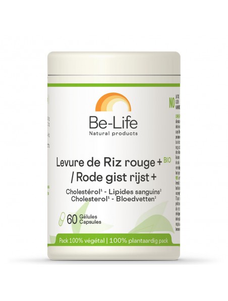 Image principale de Levure de Riz rouge + Bio - Cholestérol 60 gélules - Be-Life