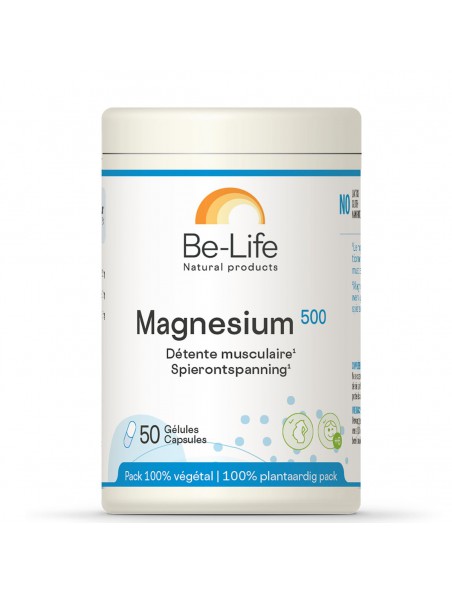 Image principale de Magnésium 500 - Tonus et Détente 50 gélules - Be-Life