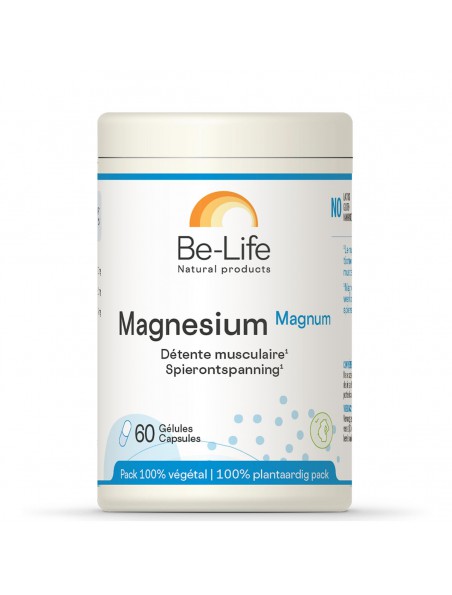 Image principale de Magnésium Magnum - Energie et Détente 60 gélules - Be-Life