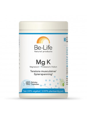 Image de Mg K - Crampes et Tensions musculaires 60 gélules - Be-Life via Lavandin Super Bio 30ml - Huile essentielle Ad Naturam