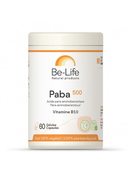 Image principale de Paba 500 - Pro-vitamine B 60 gélules - Be-Life