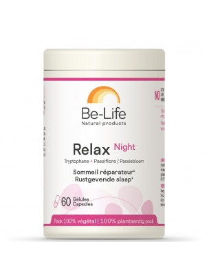 Image de Relax Night - Sommeil 60 gélules - Be-Life via Achetez Nuit paisible Bio Sommeil Biofloral