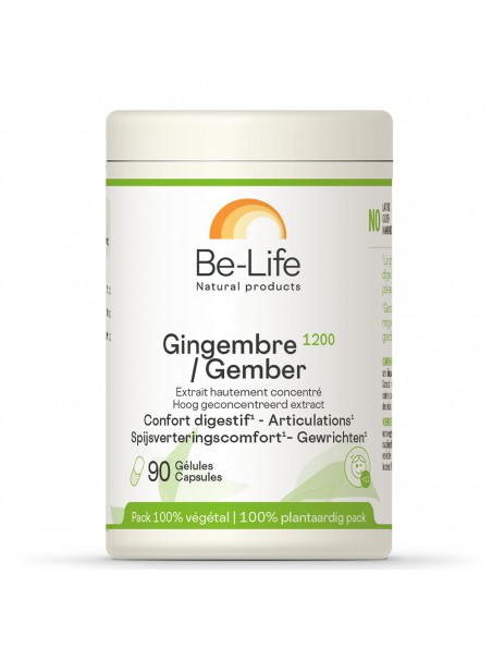 Image principale de Gingembre 1200 - Confort digestif 90 gélules - Be-life
