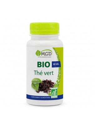 Image de Thé Vert 300 mg Bio - Minceur 60 gélules - MGD Nature depuis Commandez les produits MGD Nature à l'herboristerie Louis