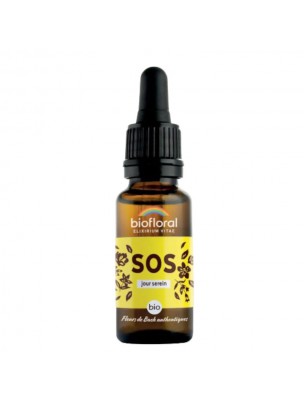 Image de SOS Jour Serein - Complexe Secours Bio aux Fleurs de Bach 20 ml - Biofloral via Secours 39N Nuit Paisible - Complexe Fleurs de Bach 20ml - Biofloral